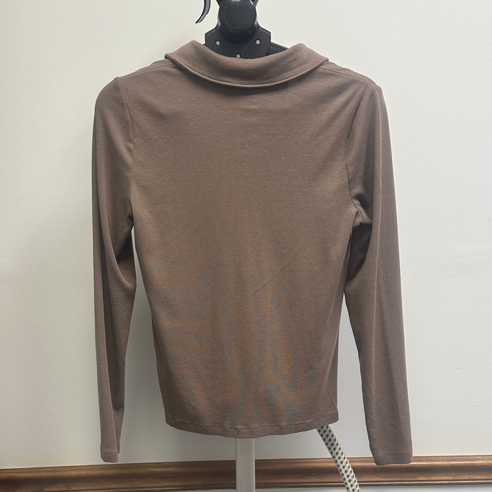 GAP Brown Button Down Top - Medium - image 4